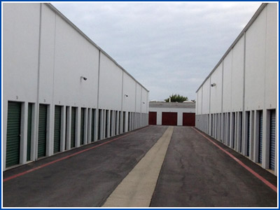 Rows of Self-Storage Units