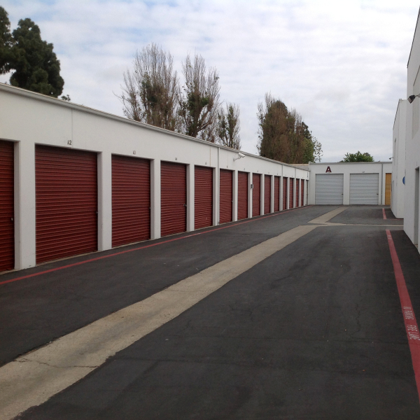 Red Roll Up Self-Storage Doors