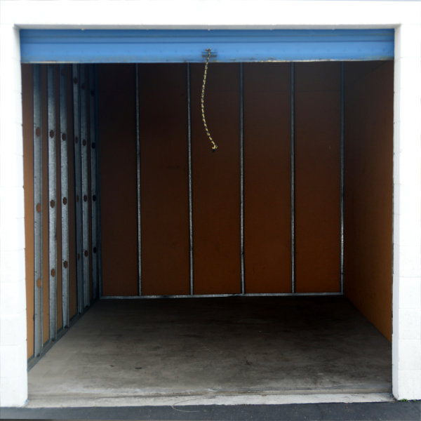 Blue Roll Up Self-Storage Door