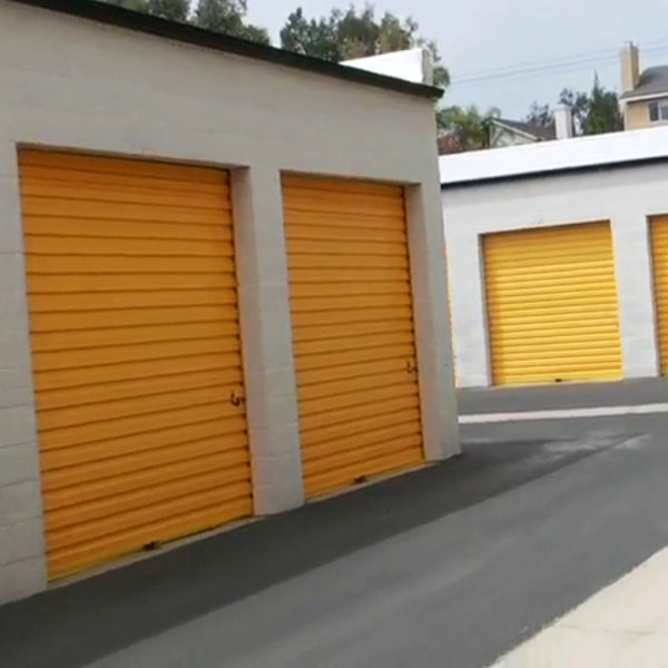 Yellow Roll Up Self-Storage Doors
